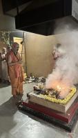 Pradhana Homa and Purnahuti of Shat Pranava Mahamrityunjaya Homa at SCM Shirali (15 Feb 2024)